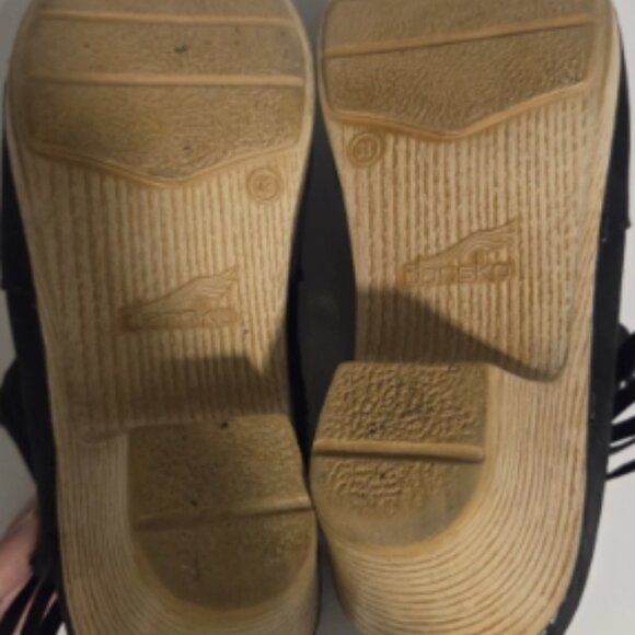 Dansko Markie Boots Women's Sz 38 Black Leather Clog Heel Ankle Booties - Picture 5 of 5